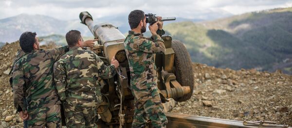 Позиция артиллерии возле города Кесаб. Позиция артиллерии возле города Кесаб. - Sputnik Армения