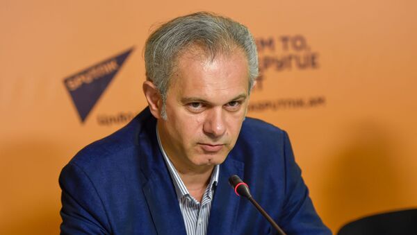 Рубен Пашинян на пресс-конференции по теме Что получится, если скрестить ИТ и туризм (6 мая 2019). Еревaн - Sputnik Армения