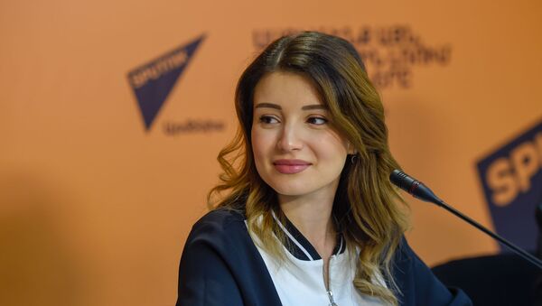 Лиана Барсамян на пресс-конференции по теме Что получится, если скрестить ИТ и туризм (6 мая 2019). Еревaн - Sputnik Армения