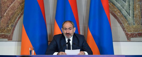 Пресс-конференция премьер-министра Никола Пашиняна по итогам первого года пребывания на посту (8 мая 2019). Еревaн - Sputnik Արմենիա