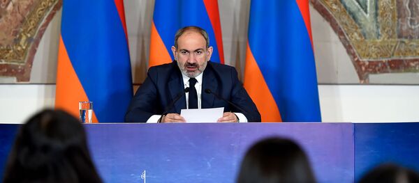 Пресс-конференция премьер-министра Никола Пашиняна по итогам первого года пребывания на посту (8 мая 2019). Еревaн - Sputnik Արմենիա