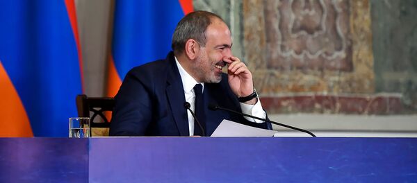 Пресс-конференция премьер-министра Никола Пашиняна по итогам первого года пребывания на посту (8 мая 2019). Еревaн - Sputnik Արմենիա