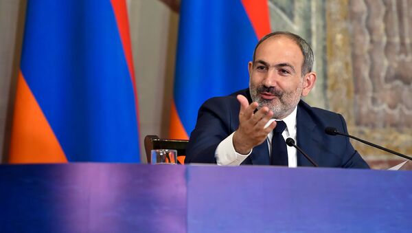 Пресс-конференция премьер-министра Никола Пашиняна по итогам первого года пребывания на посту (8 мая 2019). Еревaн - Sputnik Армения