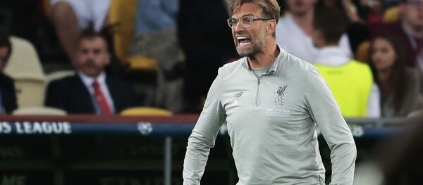 Главный тренер ФК Ливерпуль Юрген Клопп в финальном матче Лиги Чемпионов по футболу сезона 2017/18 между командами Реал Мадрид и Ливерпуль (27 мая 2018). Киев - Sputnik Армения