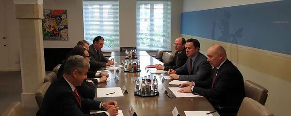 Встреча премьер-министров Армении и Люксембурга Никола Пашиняна и Ксавье Беттеля (13 мая 2019). Люксембург - Sputnik Արմենիա