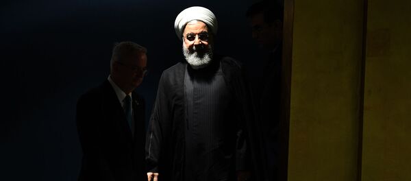 Президент Ирана Хасан Роухани перед началом выступления в ходе общих прений 73-й сессии Генеральной Ассамблеи ООН (25 сентября 2018). Нью-Йорк - Sputnik Армения