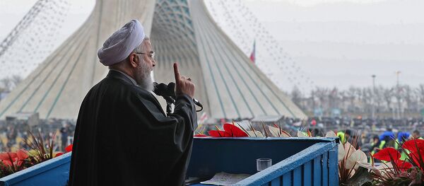 Президент Ирана Хасан Роухани во время празднования 40-й годовщины Исламской революции (11 февраля 2019). Тегеран - Sputnik Армения
