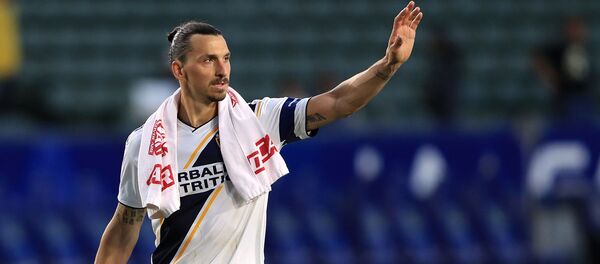 Златан Ибрагимович во время матча между командами Лос-Анджелес Гэлакси против Реал Солт Лейк (28 апреля 2019). Карсон, Калифорния - Sputnik Արմենիա