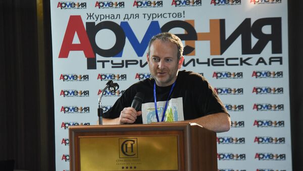Блогер Александр Лапшин на форуме Инновационные технологии в сфере туризма (14 мая 2019). Еревaн - Sputnik Армения