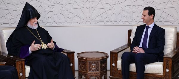 Президент Сирии Башар Асад принял Католикоса Великого Дома Киликийского Арама Первого (14 мая 2019). Сирия - Sputnik Արմենիա