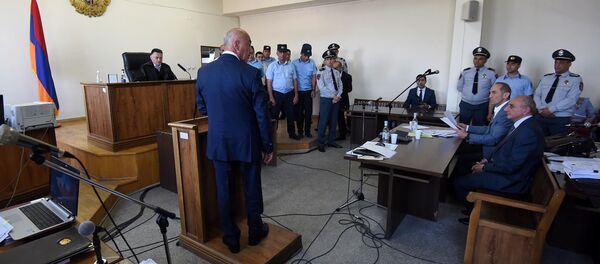 Речь экс-президента Карабаха Аркадия Гукасяна во время заседания суда по делу 1 марта (16 мая 2019). Еревaн - Sputnik Արմենիա