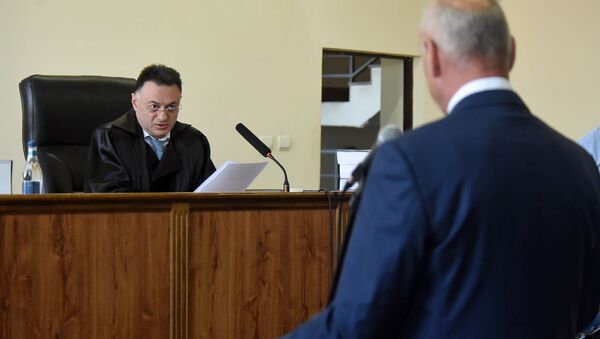 Речь экс-президента Карабаха Аркадия Гукасяна во время заседания суда по делу 1 марта (16 мая 2019). Еревaн - Sputnik Արմենիա