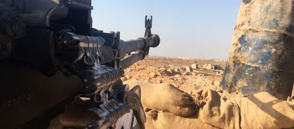 Огневая позиция сирийской армии в районе части ПВО на юге Алеппо. Огневая позиция сирийской армии в районе части ПВО на юге Алеппо. - Sputnik Армения