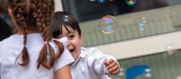 Дети на открытии нового детского сада благотворительного фонда SOS - Детские деревни (21 мая 2019). Котайк Дети на открытии нового детского сада благотворительного фонда SOS - Детские деревни (21 мая 2019). Котайк - Sputnik Армения