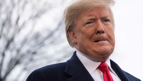 Президент США Дональд Трамп ответил на вопросы журналистов перед вылетом в Новый Орлеан, штат Луизиана (14 января 2019). Вашингтон - Sputnik Армения
