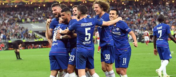 Футболисты Челси празднуют забитый гол в финальном матче Лиги Европы между командами Челси - Арсенал (29 мая 2019). Баку Футболисты Челси празднуют забитый гол в финальном матче Лиги Европы между командами Челси - Арсенал (29 мая 2019). Баку - Sputnik Արմենիա