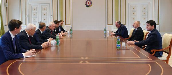 Встреча президента Азербайджана Ильхама Алиева с сопредседателями Минской группы ОБСЕ (30 мая 2019). Баку - Sputnik Արմենիա