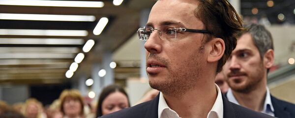 Артист Максим Галкин на общегородской выставке «Московское долголетие - 2018. Время новых возможностей» (28 апреля 2018). Москвa - Sputnik Армения