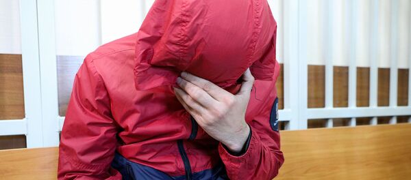 Избрание меры пресечения в Красногорском городском суде Московской области Нареку Степаняну, бармену заведения, рядом с которым убили ветерана боевых действий Никиту Белянкина (5 июня 2019). Москвa - Sputnik Армения