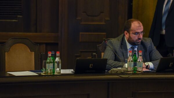 Министр окружающей среды Эрик Григорян на заседании правительства Армении (6 июня 2019). Еревaн - Sputnik Արմենիա