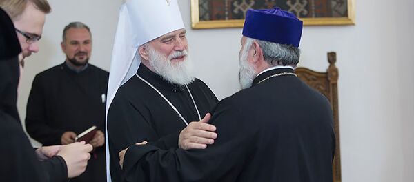 Встреча Католикоса всех армян Гарегина Второго и Патриаршего Экзарха, Митрополита Минского и Заславского Павла (8 июня 2019). Эчмиадзин - Sputnik Արմենիա