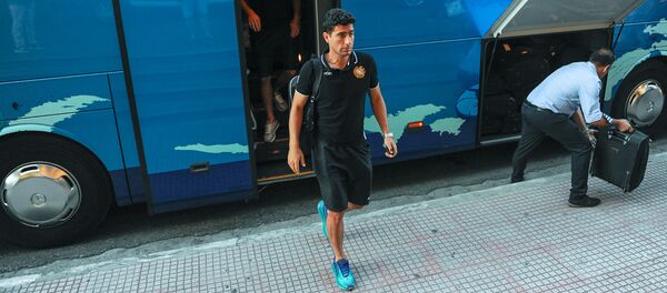 Футболисты сборной Армении прибыли в Афины на очередной матч отборочного тура Евро-2020 против сборной Греции (9 июня 2019). Афины  - Sputnik Արմենիա