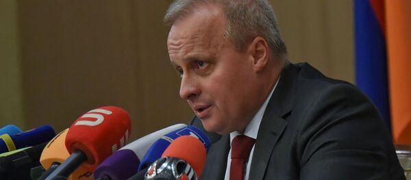 Пресс-конференция Чрезвычайного и Полномочного посла России в Армении Сергея Копыркина (11 июня 2019). Еревaн - Sputnik Армения
