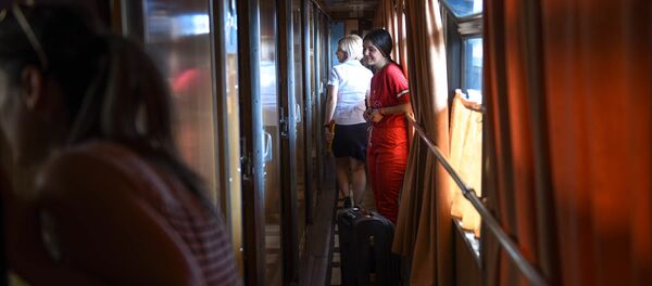 Первый рейс поезда Армения из Еревана в Батуми в 2019-ом году. - Sputnik Армения