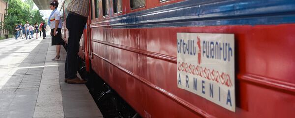 Первый рейс поезда Армения из Еревана в Батуми в 2019-ом году. - Sputnik Армения