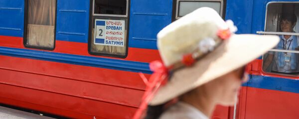 Первый рейс поезда Армения из Еревана в Батуми в 2019-ом году. - Sputnik Արմենիա