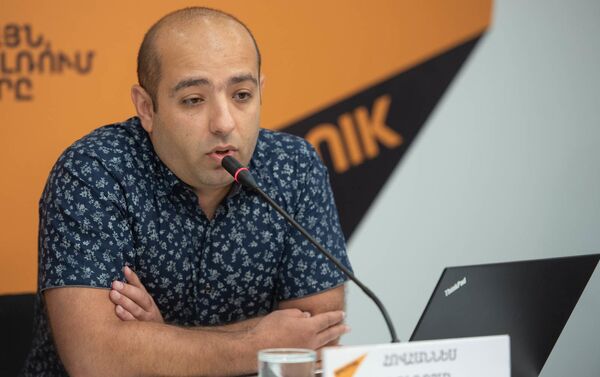 Адвокат Ованнес Худоян на пресс-конференции адвокатов Роберта Кочаряна (21 июня 2019). Еревaн - Sputnik Армения