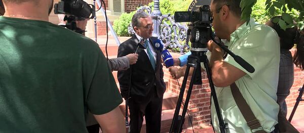 Министр иностранных дел Армении Зограб Мнацаканян на брифинге по итогам встречи с Эльмаром Мамедъяровым (20 июня 2019). Вашингтон - Sputnik Армения