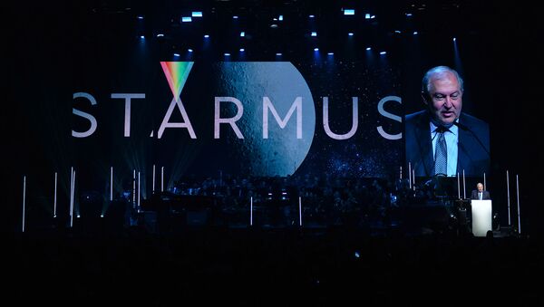 Выступление президента Армении Армена Саркисяна на торжественной церемонии открытия фестиваля STARMUS (24 июня 2019). Цюрих - Sputnik Армения