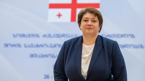 Вице-премьер Грузии Мая Цкитишвили во время десятого заседания межправительственной комиссии по торгово-экономическому сотрудничеству (27 июня 2019). Еревaн - Sputnik Армения