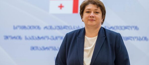 Вице-премьер Грузии Мая Цкитишвили во время десятого заседания межправительственной комиссии по торгово-экономическому сотрудничеству (27 июня 2019). Еревaн - Sputnik Армения