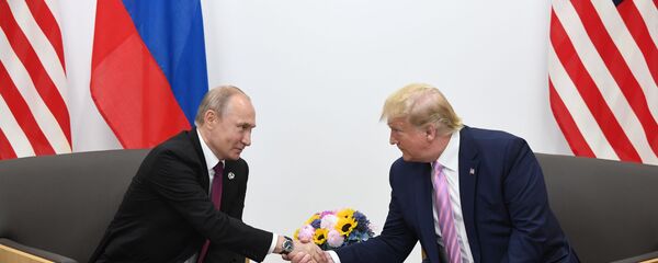 Встреча президентов России и США Владимира Путина и Дональда Трампа на полях саммита G20 (28 июня 2019). Осака - Sputnik Армения