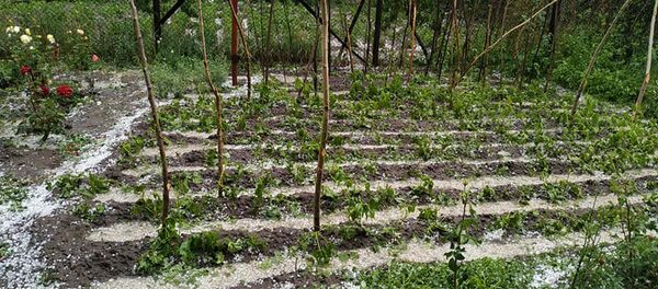 Последствия сильного града в Мартуни - Sputnik Արմենիա