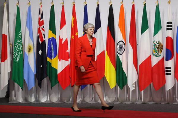 Премьер-министр Великобритании Тереза Мэй на саммите G20 в Осаке - Sputnik Армения