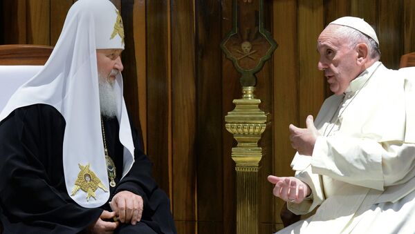 Встреча патриарха Московского и всея Руси Кирилла с папой Римским Франциском - Sputnik Армения