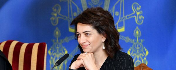 Анна Акопян на открытии Всеармянского собрания армянской прессы (2 июля 2019). Антилиас - Sputnik Արմենիա