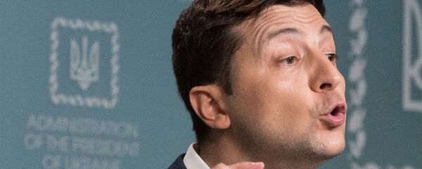 Президент Украины Владимир Зеленский во время брифинга (27 июня 2019). Киев - Sputnik Армения