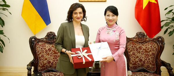 Анна Акопян встретилась с супругой премьер-министра Вьетнама Тран Нгуеет Ту (5 июля 2019). Ханой - Sputnik Արմենիա