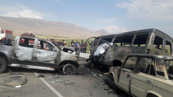 Дорожно-транспортное происшествие на трассе Ереван-Ерасх (6 июля 2019). Арарат - Sputnik Армения