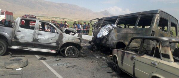 Дорожно-транспортное происшествие на трассе Ереван-Ерасх (6 июля 2019). Арарат - Sputnik Արմենիա