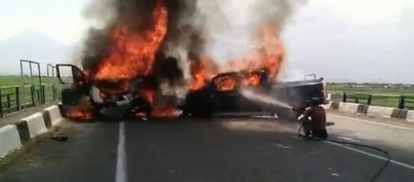 Дорожно-транспортное происшествие на трассе Ереван-Ерасх (6 июля 2019). Арарат - Sputnik Արմենիա