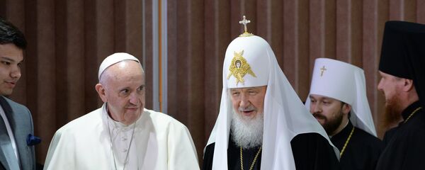 Встреча патриарха Московского и всея Руси Кирилла с папой римским Франциском Встреча патриарха Московского и всея Руси Кирилла с папой римским Франциском - Sputnik Армения