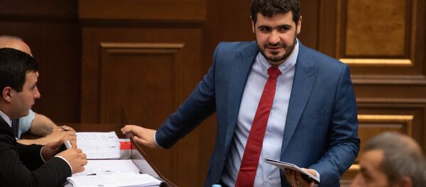Депутат от фракции Мой шаг Арман Егоян на внеочередном заседании парламента (9 июля 2019). Еревaн - Sputnik Армения