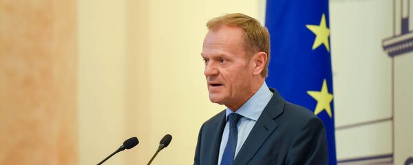 Председатель Европейского совета Дональд Туск на совместном брифинге с премьер-министром Армении Никoлом Пaшиняном (10 июля 2019). Еревaн Председатель Европейского совета Дональд Туск на совместном брифинге с премьер-министром Армении Никoлом Пaшиняном (10 июля 2019). Еревaн - Sputnik Արմենիա