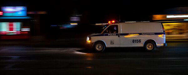 Автомобиль патрульной службы на улице Хаджяна - Sputnik Արմենիա