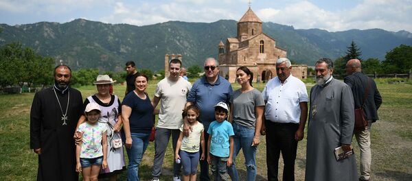 Президент Армен Саркисян посетил монастырский комплекс  Одзуна в рамках рабочего визита в Лорийскую область (20 июля 2019). Одзун - Sputnik Արմենիա